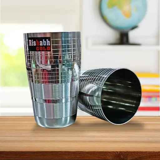 STEEL GLASS SET OF 6 PCS.